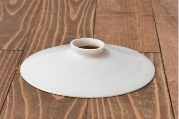 昭和期　素朴な味わいが魅力的な平笠シェード(天井照明、電笠)(2)