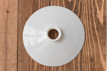 昭和期　素朴な味わいが魅力的な平笠シェード(天井照明、電笠)(3)