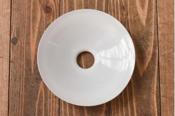 昭和期　素朴な味わいが魅力的な平笠シェード(天井照明、電笠)