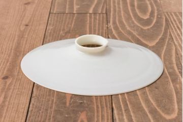 昔懐かしい白い平笠シェードの吊り下げ照明(天井照明、電笠)(1)