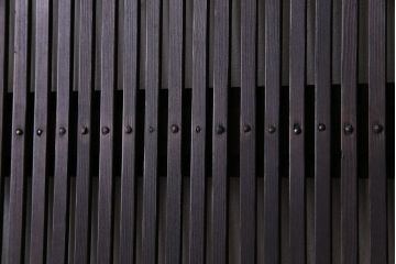和製アンティーク　裏ガラス付き　モダンな空間づくりにおすすめな格子戸(ガラス戸、引き戸、建具)2枚セット