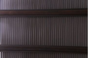 和製アンティーク　裏ガラス付き　モダンな空間づくりにおすすめな格子戸(ガラス戸、引き戸、建具)2枚セット