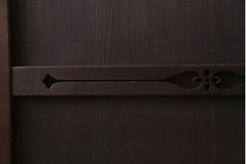 極上品　板ガラス裏障子留め　品の良い意匠が施された万本格子戸(仕切り戸、引き戸、建具)3枚組