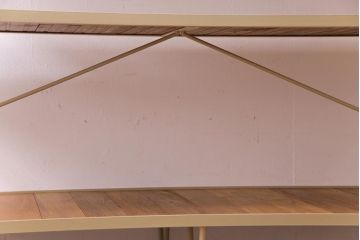 ラフジュオリジナル　ペイント　チーク材　シンプルですっきりと取り入れられるアイアンラック(飾り棚、陳列棚)