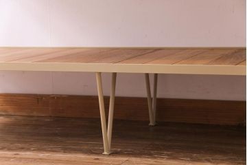 ラフジュオリジナル　ペイント　チーク材　シンプルですっきりと取り入れられるアイアンラック(飾り棚、陳列棚)