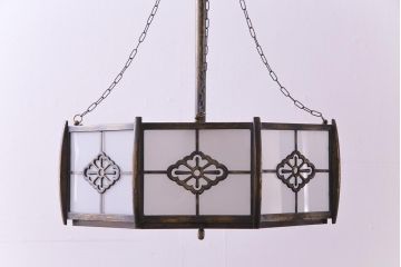 和製アンティーク　透かし模様が目を引く和モダンな天井照明(吊り下げ照明)