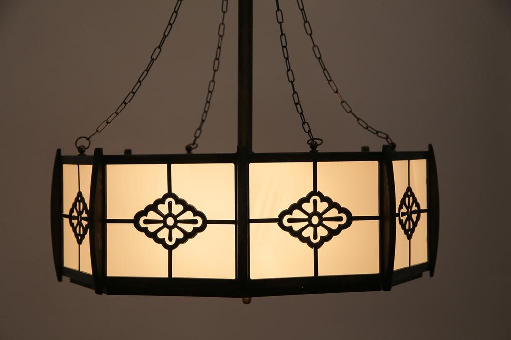 ビンテージ　アンティーク　和モダン　組木細工　照明　ランプ　ライト　インテリア ビンテージ アンティーク 和モダン 組木細工 照明 ランプ ライト