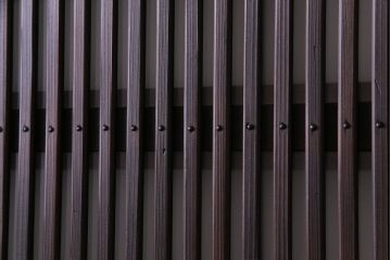 昭和レトロ　板ガラス裏障子留め　懐かしさを感じる麻の葉ガラス入り格子帯戸(ガラス帯戸、格子戸、引き戸、建具)4枚組