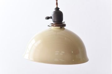 オールドノリタケ・則武(日陶)　ポピー(芥子)　照らすと透ける模様が魅力の電笠(天井照明、シェード)(2)