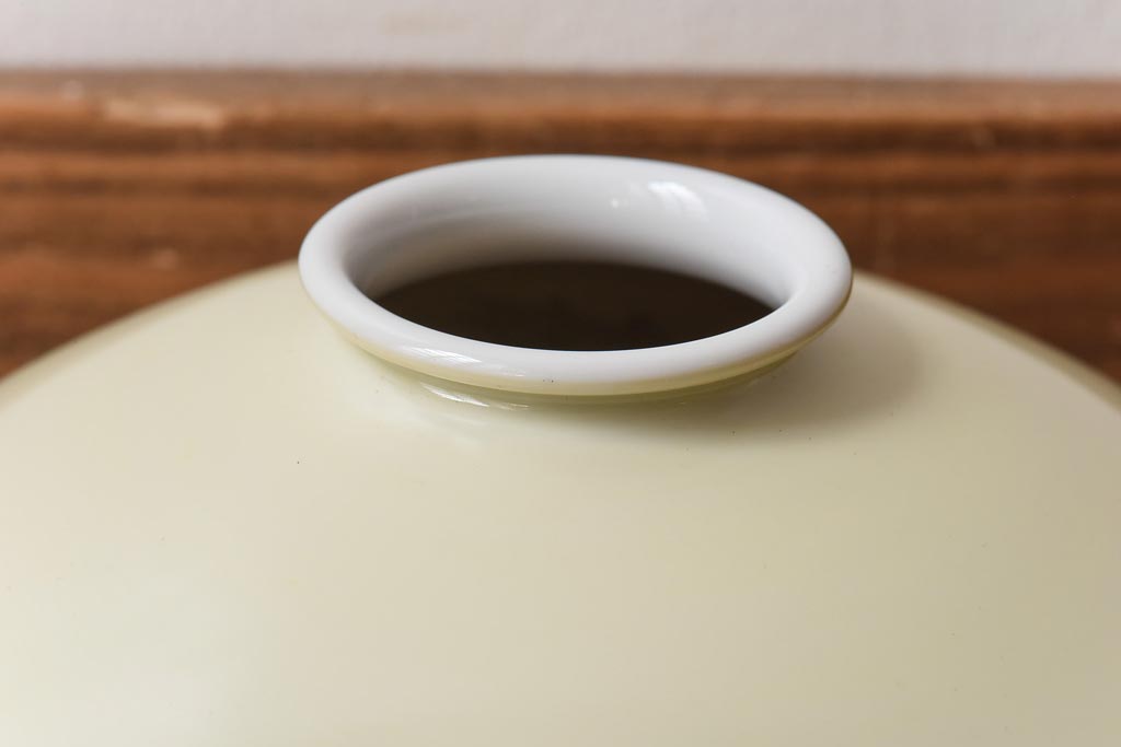 オールドノリタケ・則武(日陶)　ポピー(芥子)　照らすと透ける模様が魅力の電笠(天井照明、シェード)(2)