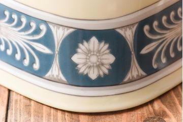 オールドノリタケ・則武(日陶)　四角形　草花モチーフが上品なシェード(電笠、天井照明)(1)