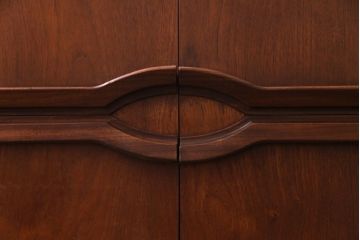 北欧ヴィンテージ家具　チーク材　個性的なデザインが目を惹くサイドボード(サイドキャビネット、リビングボード、ビンテージ)