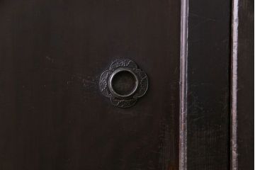 アンティーク家具　和製アンティーク　明治期　脚付き　三尺　味わいある佇まいの水屋箪笥サイドボード(収納棚、食器棚)