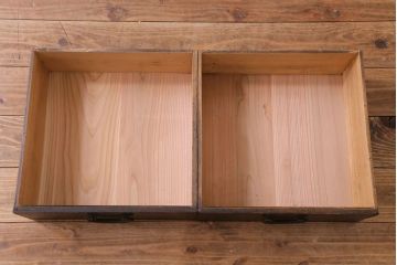 アンティーク家具　和製アンティーク　明治期　三尺　古いヒノキ材が味わい深い水屋箪笥サイドボード(収納棚、食器棚)