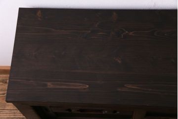 アンティーク家具　和製アンティーク　明治期　三尺　古いヒノキ材が味わい深い水屋箪笥サイドボード(収納棚、食器棚)