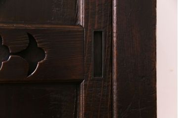 アンティーク家具　和製アンティーク　明治期　三尺　古いヒノキ材が味わい深い水屋箪笥サイドボード(収納棚、食器棚)