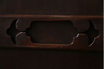 アンティーク家具　和製アンティーク　明治期　三尺　古いヒノキ材が味わい深い水屋箪笥サイドボード(収納棚、食器棚)