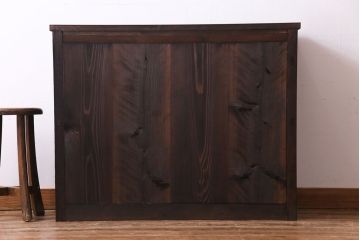 アンティーク家具　和製アンティーク　明治期　三尺　古いヒノキ材が味わい深い水屋箪笥サイドボード(収納棚、食器棚)