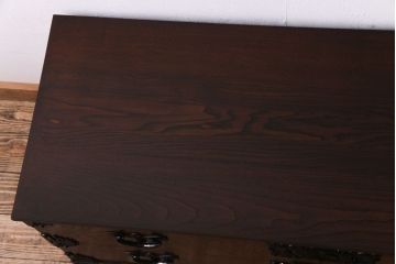 中古　伝統民芸家具　岩谷堂箪笥　上質な和の雰囲気漂う箪笥ローボード(ローチェスト、引き出し)