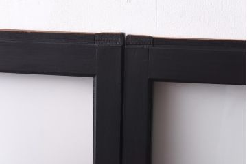 ペイント　色ガラス入り　モダンな雰囲気漂うガラス戸(引き戸、窓)2枚セット