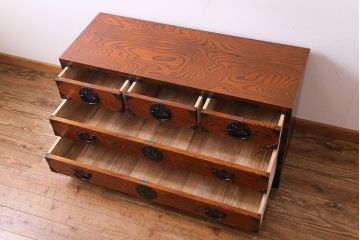 中古　伝統民芸家具　岩谷堂箪笥　NO.892　四尺リビング　タンスローボード(引き出し)(定価約33万円)