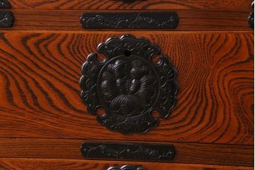 中古　伝統民芸家具　岩谷堂箪笥　NO.892　四尺リビング　タンスローボード(引き出し)(定価約33万円)