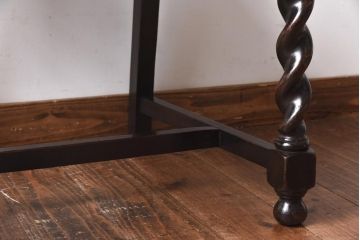アンティーク家具　イギリスアンティーク　気品漂うバーリーシュガーツイストチェア(ダイニングチェア、椅子)(1)