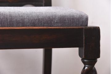 アンティーク家具　イギリスアンティーク　気品漂うバーリーシュガーツイストチェア(ダイニングチェア、椅子)(2)