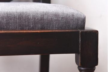 アンティーク家具　イギリスアンティーク　気品漂うバーリーシュガーツイストチェア(ダイニングチェア、椅子)(3)