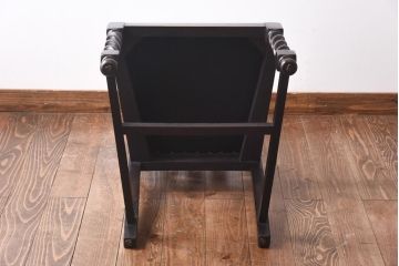 アンティーク家具　イギリスアンティーク　気品漂うバーリーシュガーツイストチェア(ダイニングチェア、椅子)(3)