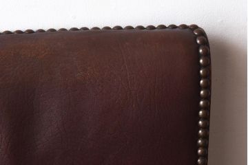 【H様ご成約済】イギリスアンティーク　オーク材　本革　彫刻の意匠がおしゃれなチェア(ダイニングチェア、椅子)(2)