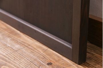 昭和初期　倹飩式裏ガラス　和モダンな魅力あふれる幅狭タイプの格子戸(引き戸、建具)