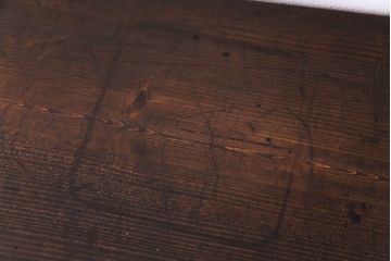 レトロ家具　昭和レトロ　モールガラス入り　味わいのある趣が魅力の戸棚(収納棚、本箱)