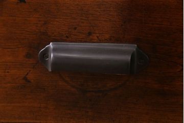 レトロ家具　昭和レトロ　モールガラス入り　味わいのある趣が魅力の戸棚(収納棚、本箱)