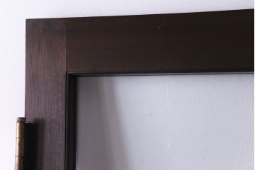 和製アンティーク　両開き　特大!　大正ロマンの雰囲気漂う総ケヤキ材のドア(木製扉、建具)2枚1対