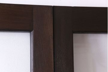 和製アンティーク　両開き　特大!　大正ロマンの雰囲気漂う総ケヤキ材のドア(木製扉、建具)2枚1対