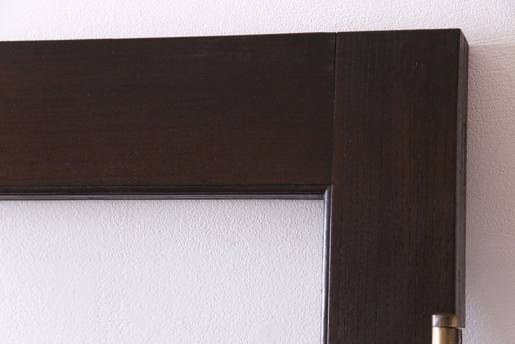 和製アンティーク　両開き　特大!　大正ロマンの雰囲気漂う総ケヤキ材のドア(木製扉、建具)2枚1対