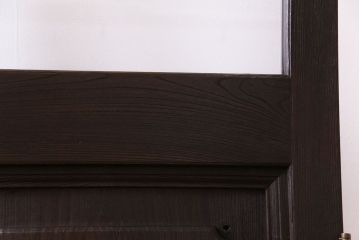 和製アンティーク　両開き　特大!　大正ロマンの雰囲気漂う総ケヤキ材のドア(木製扉、建具)2枚1対