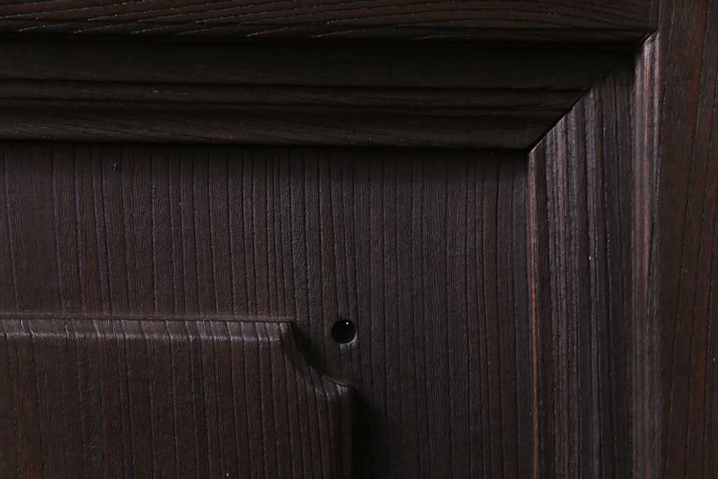 和製アンティーク　両開き　特大!　大正ロマンの雰囲気漂う総ケヤキ材のドア(木製扉、建具)2枚1対