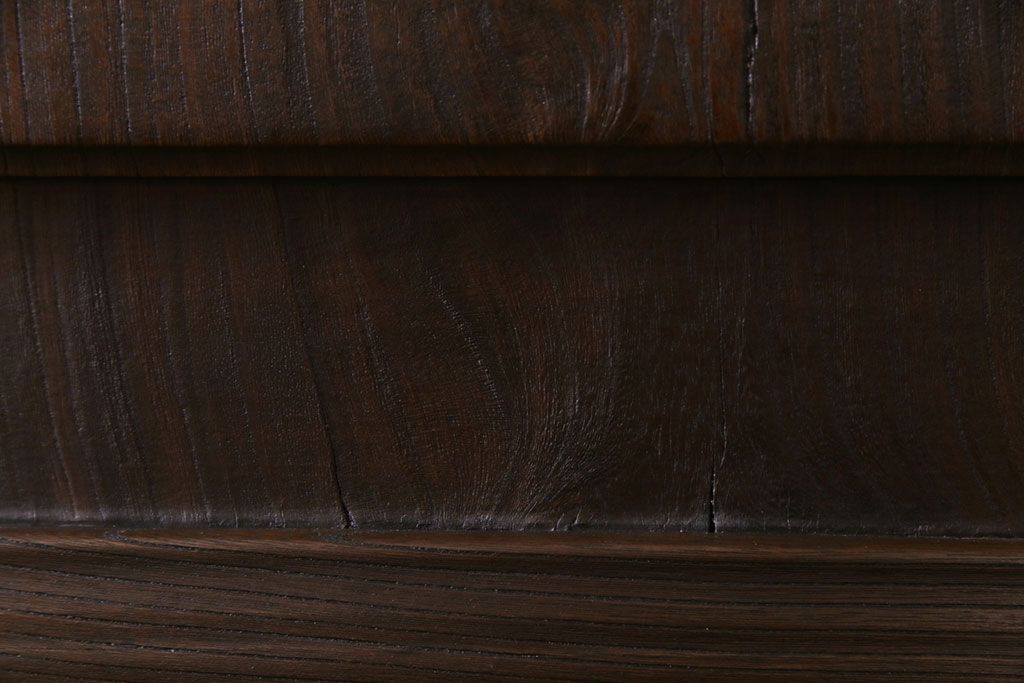 和製アンティーク　両開き　特大!　大正ロマンの雰囲気漂う総ケヤキ材のドア(木製扉、建具)2枚1対