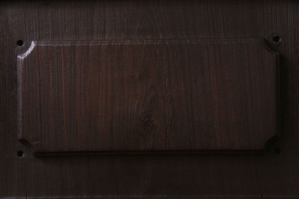 和製アンティーク　両開き　特大!　大正ロマンの雰囲気漂う総ケヤキ材のドア(木製扉、建具)2枚1対