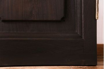 和製アンティーク　両開き　特大!　大正ロマンの雰囲気漂う総ケヤキ材のドア(木製扉、建具)2枚1対