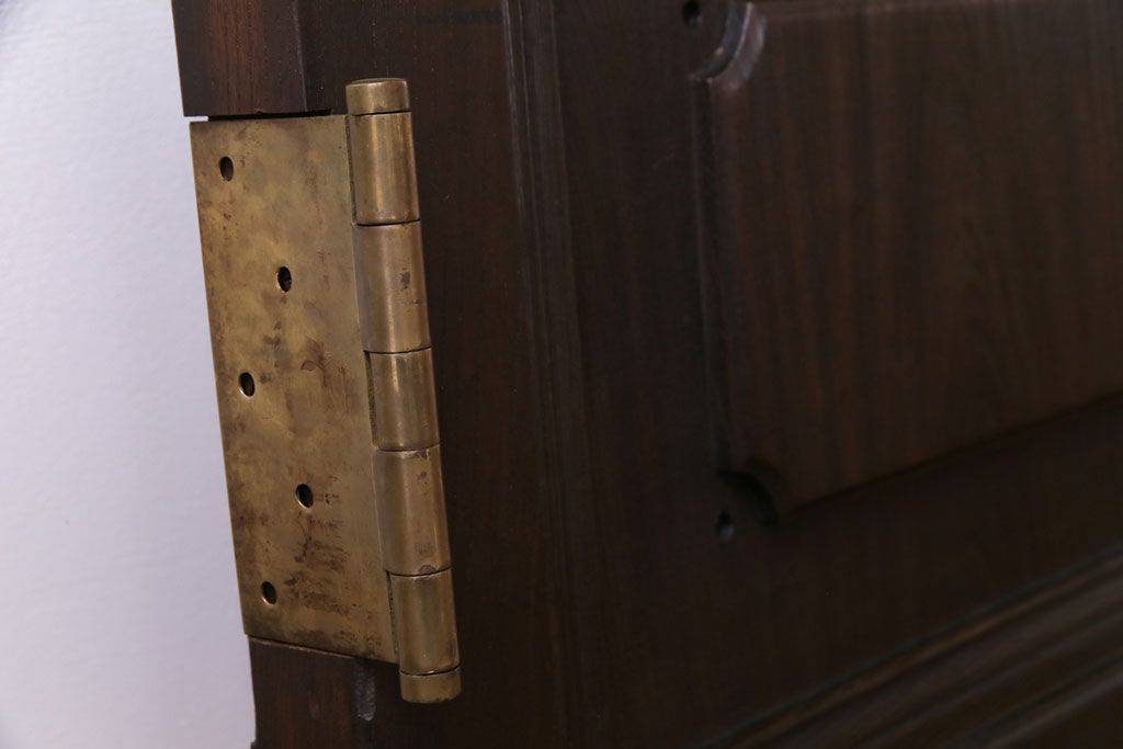 和製アンティーク　両開き　特大!　大正ロマンの雰囲気漂う総ケヤキ材のドア(木製扉、建具)2枚1対