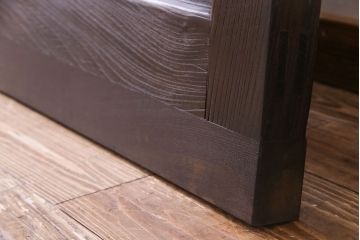 和製アンティーク　両開き　特大!　大正ロマンの雰囲気漂う総ケヤキ材のドア(木製扉、建具)2枚1対