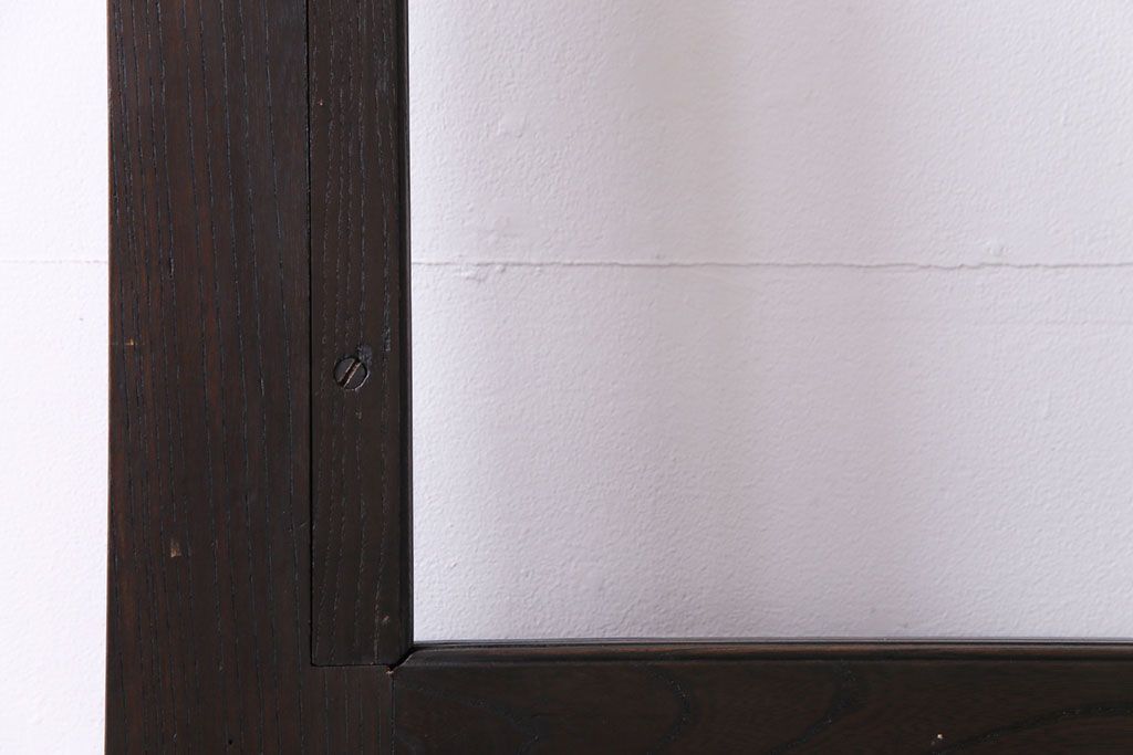 和製アンティーク　両開き　特大!　大正ロマンの雰囲気漂う総ケヤキ材のドア(木製扉、建具)2枚1対