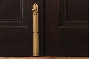 和製アンティーク　両開き　特大!　大正ロマンの雰囲気漂う総ケヤキ材のドア(木製扉、建具)2枚1対