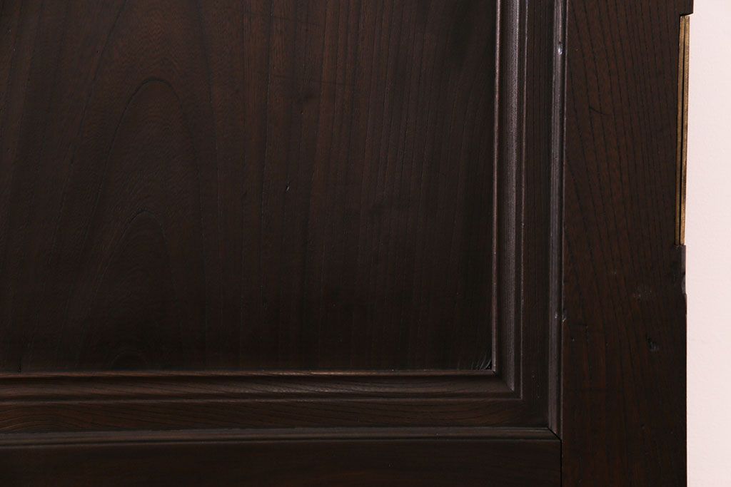 和製アンティーク　両開き　特大!　大正ロマンの雰囲気漂う総ケヤキ材のドア(木製扉、建具)2枚1対