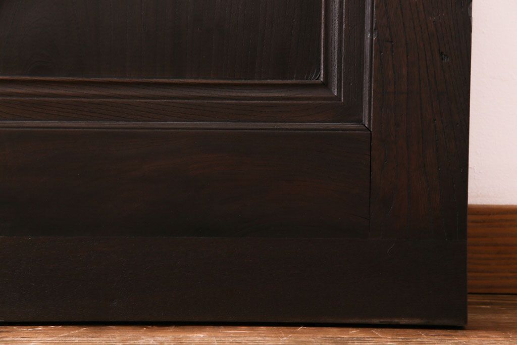 和製アンティーク　両開き　特大!　大正ロマンの雰囲気漂う総ケヤキ材のドア(木製扉、建具)2枚1対