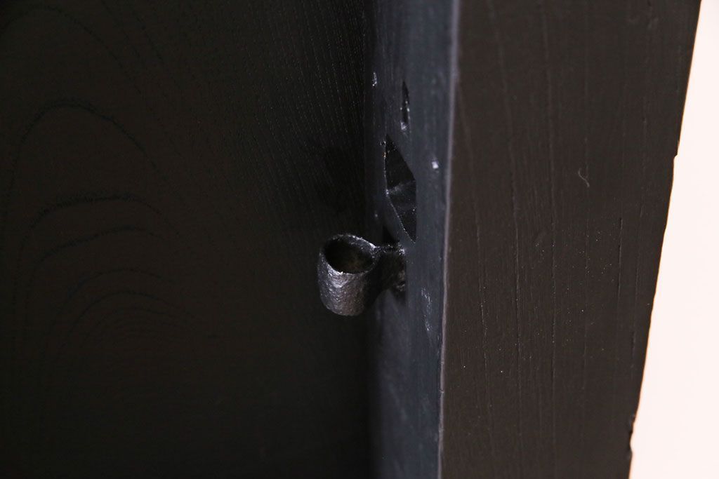 ペイント建具　総ケヤキ材　モダンな雰囲気漂うアンティーク蔵戸(引き戸、建具、玄関戸)