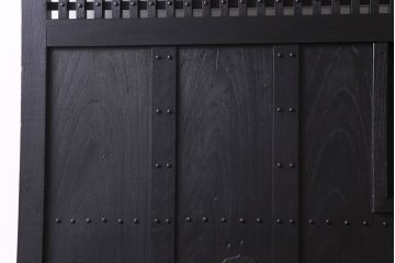 ペイント建具　総ケヤキ材　モダンな雰囲気漂うアンティーク蔵戸(引き戸、建具、玄関戸)